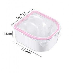 Lot de 2 bols de trempage pour ongles - Pour le nail art, le trempage, le trempage - Pour manucure, spa - Rose