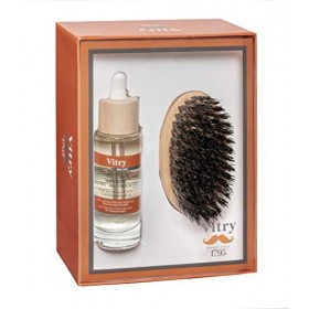 Vitry Coffret Huile de Soin Barbe + Brosse à Barbe