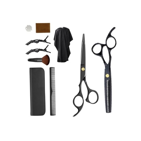 minkissy 1 Ensemble Ensemble De Ciseaux À Cheveux Châle Amincissant Tenue Ciseaux À Cheveux Pour Coiffeurs Ensemble De Ciseau