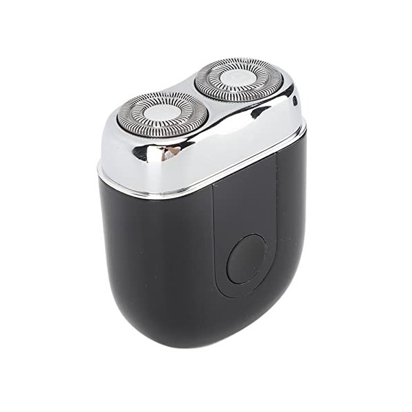 CUTULAMO Tondeuse à Barbe électrique, Tondeuse à Barbe électrique de Type C ABS Lavable Portable pour Le Voyage Noir 