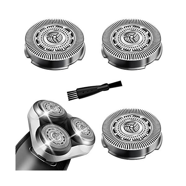 SH90 Têtes de rechange pour rasoir Philips Norelco Series 9000, 3 têtes de rechange pour rasoir Philips Norelco