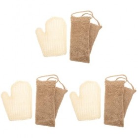 POPETPOP 3 Ensembles Ensemble De Bain En Sisal Exfoliant Pour Le Corps Gant De Toilette Exfoliant Coréen Gant Exfoliant Servi