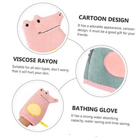 EVANEM 2pcs Serviette de bain for enfants Gants de gommage for le corps Épurateur de bain Épurateur de bain for le bain du co