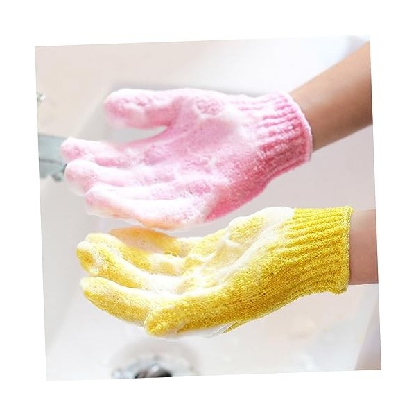 FOMIYES 60 Pièces Gants De Gommage Pour Le Corps Gant De Bain Polyester Gant De Gommage Pour Le Corps De Bain Gants De Douche