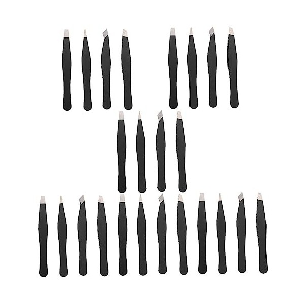 minkissy Lot de 24 mini pinces à sourcils pour perles - Outils pour ongles - Épilation du visage pour femme - Kit de beauté p