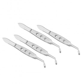 Seasaww Lot de 4 pinces à épiler ophtalmiques double paupière