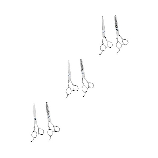 FRCOLOR 2 Pièces Ciseaux Pour Gaucher Ensemble De Soins Capillaires Outils De Coiffure Professionnels Ciseaux À Barbe Gaucher