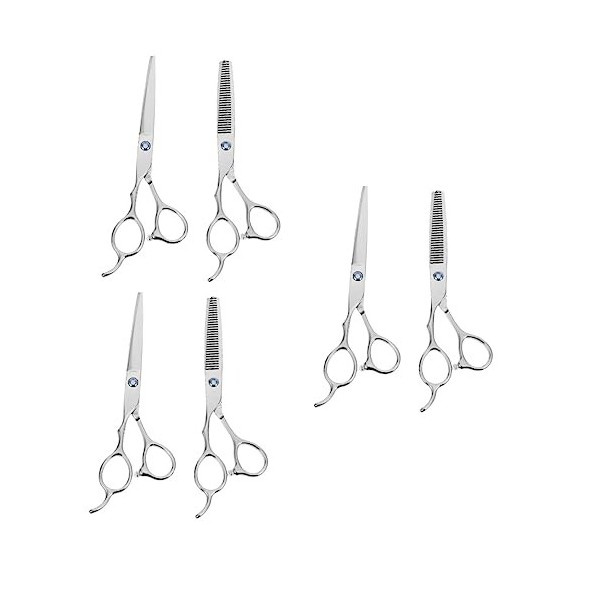 FRCOLOR 2 Pièces Ciseaux Gauchers Cisaillement De Coiffeur Cisaillement De Coupe De Cheveux Cisaillement De Rasoir Ciseaux De