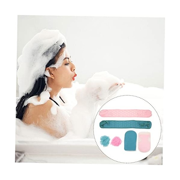 BYFOX Scrub Set Scrubs Sets for Women Natural Body Scrub Mens Body Scrubber 1 Set Loofah Gloves Exfoliater Bath Towel Shower 