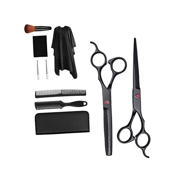 Lurrose 1Set Barber Scissors Set Hair Set Hair Clippers Kit Barber Clippers Set Barber Brush Neck Duster Brush Haircutting Go