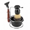 GHQYP Pratique Supports de Brosse de Rasoir en Acier Inoxydable pour Hommes, Support de Support de Rasage Manuel de Barbe de 