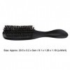 WAAZI Brosse de Voyage en Poils de Sanglier for Barbe et Moustache avec Manche, Brosse à Barbe for Homme Manche Long Nettoyag