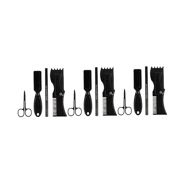 minkissy Lot de 12 stylos à moustache pour homme - Kit de toilettage pour homme - Petit peigne à barbe - Modèle de façonnage 