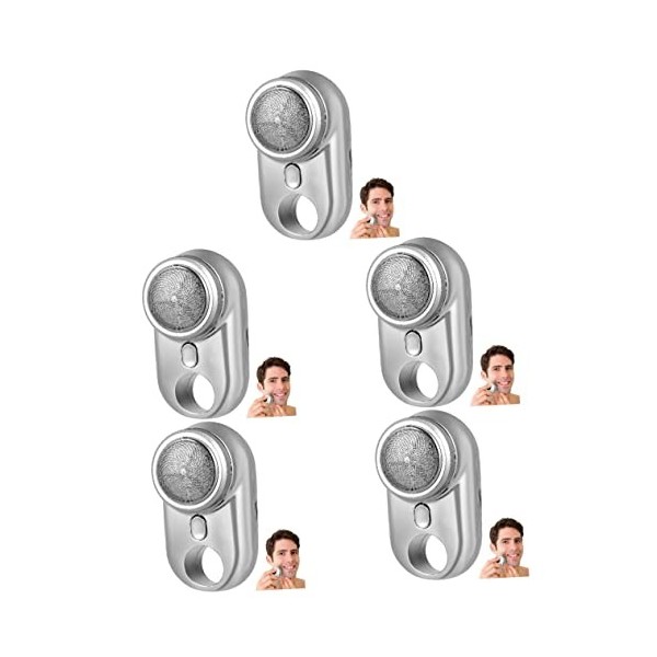 FRCOLOR 2 Pièces Rasoir Électrique Tondeuse Pour Hommes Rasoir Électrique Portable Mini Rasoir USB Mini Rasoir Pour Hommes To