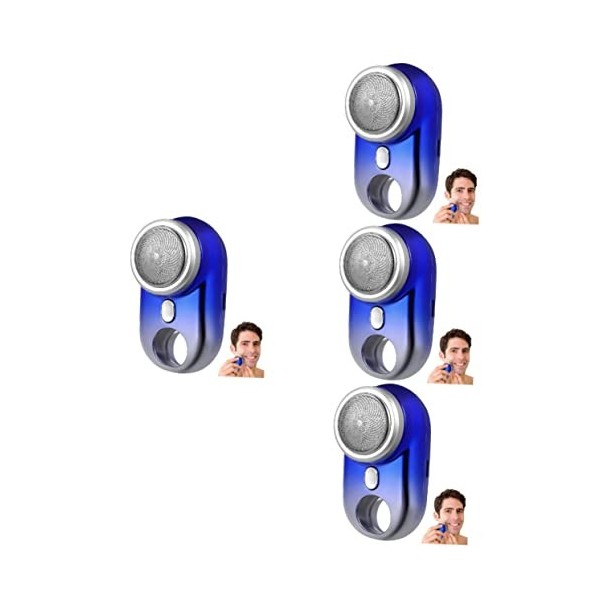 FRCOLOR 2 Pièces Rasoir Électrique Tondeuse Pour Hommes Rasoir Électrique Portable Mini Rasoir USB Mini Rasoir Pour Hommes To