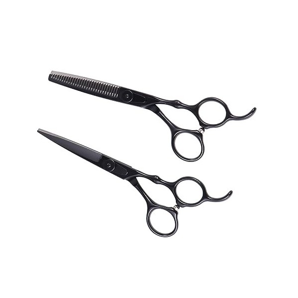 FOMIYES 2 Pièces Ensemble Ciseaux De Coiffure Tondeuses Professionnelles Pour Barbiers Ciseaux Amincissants Ciseaux De Coupe 