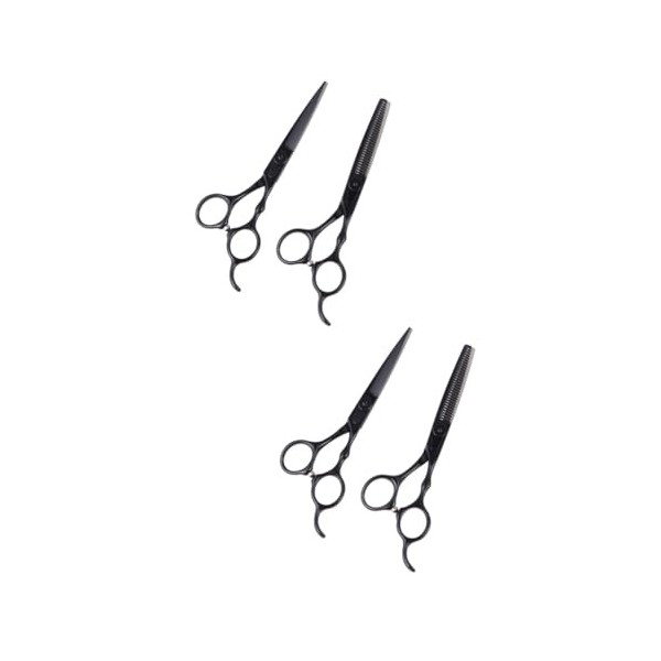 FOMIYES 2 Pièces Ensemble Ciseaux De Coiffure Tondeuses Professionnelles Pour Barbiers Ciseaux Amincissants Ciseaux De Coupe 