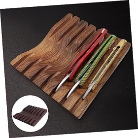 SEWACC 1Pc Ciseaux De Coiffure Stand Cheveux Ciseaux Cas Titulaire Salon Ciseaux Rack Coiffure Porte-Outil Présentoir En Bois