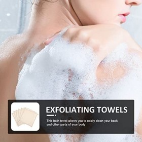 Cabilock 18 Pièces Serviette De Bain en Lin De Coton Épurateur De Baignoire Éponge De Bain Serviettes De Corps pour Douche Ga