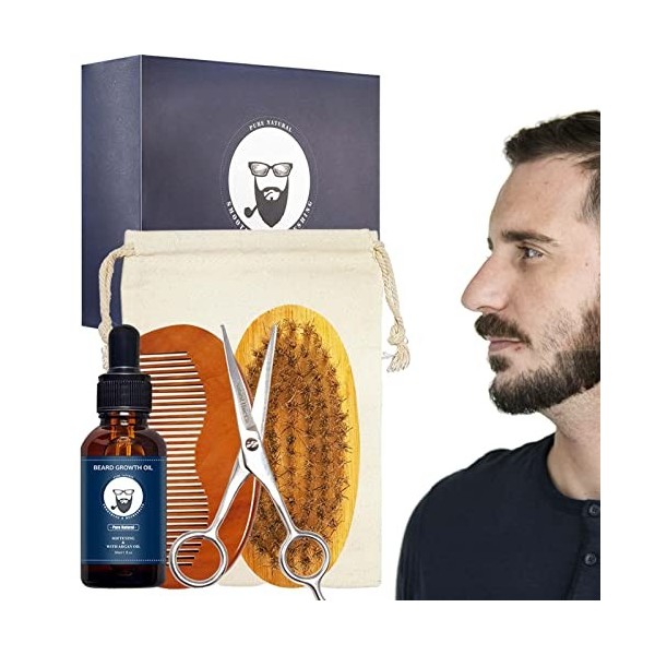 cypreason 2 outils soin pour barbe et poils du visage, barbe, cadeau pour homme, homme, père, ami