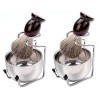 Beavorty 6 Pièces Brosse À Barbe Faciale Brosse De Toilettage De Barbe Tondeuse À Moustache Blaireaux De Rasage Pour Hommes T