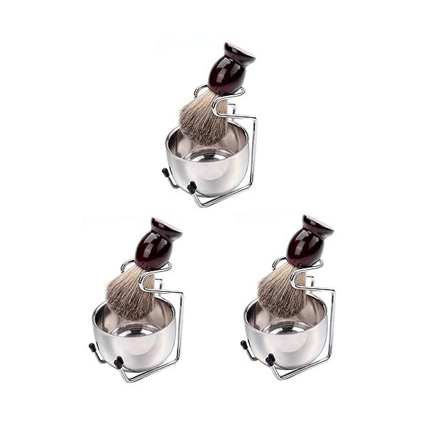 Beavorty 6 Pièces Brosse À Barbe Faciale Brosse De Toilettage De Barbe Tondeuse À Moustache Blaireaux De Rasage Pour Hommes T