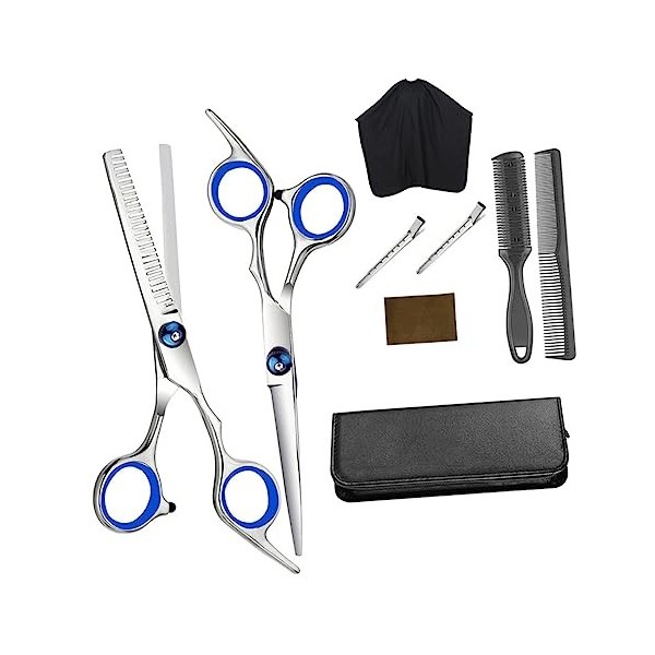 FOMIYES 1 Ensemble/9 Pièces Ensemble DOutils Ménagers Ciseaux De Coupe De Cheveux Accessoires De Salon De Coiffure Ciseaux F