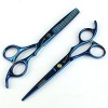 6,0 pouces Ciseaux professionnels Hair Dilution Hair Salon Ensemble doutils coupe-cheveux Spécialiste des coiffeurs Bleu sc