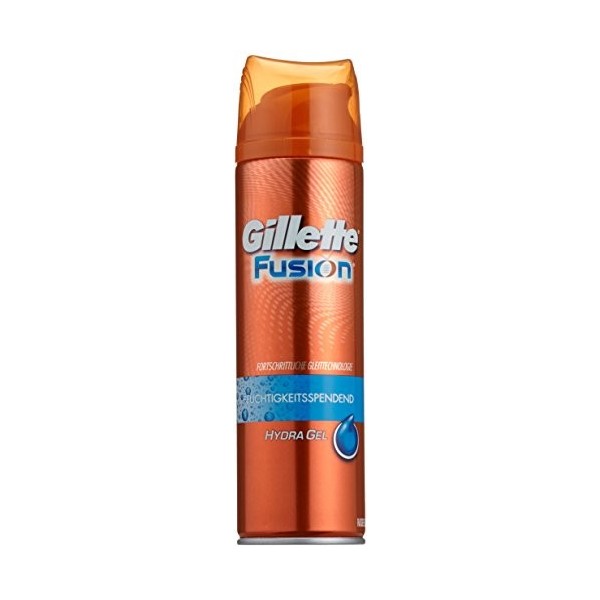 Gillette Fusion Lot de 6 gels à raser hydratants 200 ml