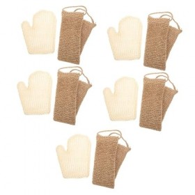 Beavorty 5 Ensembles De Bain En Sisal Ensemble De Gant De Sable Épurateur De Bain Pour Le Corps Gants Pour Hommes Gant Exfoli