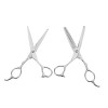 FOMIYES 2 Pièces Ciseaux Pour Gauchers Ciseaux De Coiffure Ciseaux De Salon Outils Pro Outils De Coiffure Ensemble De Soins C