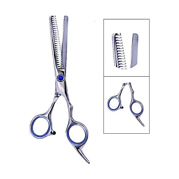 Kit Ciseaux de Coiffure,3Pcs de Ciseaux de Coiffure en Acier Inoxydable Ciseaux Amincissants Professionnels Coiffeur pour Coi