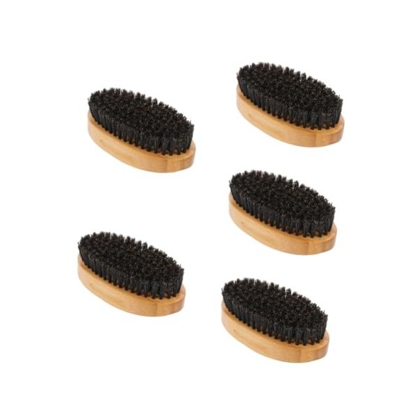 FOMIYES 5 Pièces Brosse Coiffante Brosse À Cheveux De Sanglier Brosse À Barbe En Poils De Sanglier Brosse À Moustache Brosse 