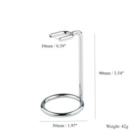 LEFEDA Simple Supports de Brosse de Rasoir pour Hommes, Base de Rasoir en métal, Support de Rasage en Argent chromé, Cartouch