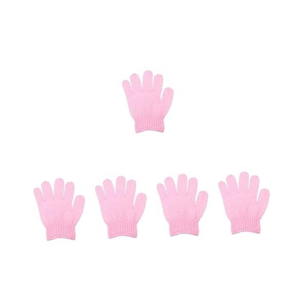 Beavorty 50 Pièces Gants De Bain À Cinq Doigts Épurateur De Visage Serviettes De Nettoyage Éponge De Bain Gant De Gommage Luf