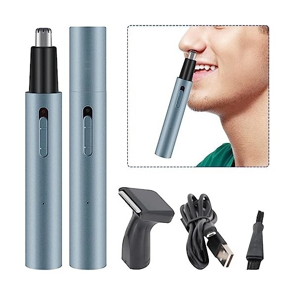 Tondeuse à cheveux for le visage, le nez, les poils du nez, for hommes et femmes, voyage, faible bruit, rechargeable par USB,