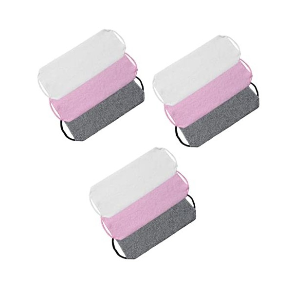 FRCOLOR 9 Pcs Laveuse À Récurer Lavage À Sec Réutilisable Gants Exfoliants De Bain Pratiques Massage Corps Beauté Peau Servie