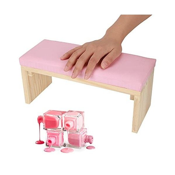 Repose-bras à Ongles, Tapis Doreiller à Main pour Nail Art, Coussin à Main pour Support à Ongles en Cuir PU Souple Support d