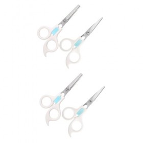 FRCOLOR 4 Pièces Enfants Costumes Barbier Coiffure Ciseaux Kit Coiffure Rasoir Cisailles Coupe Dents Cisailles