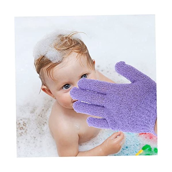 Beaupretty 60 Pièces Gants De Bain À Cinq Doigts Éponges À Récurer Gommages Pour Tout-Petits Douche De Lavage Douche De Massa