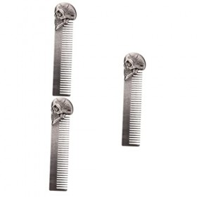 minkissy Lot de 5 peignes à huile pour barbe, moustache, portefeuille, peigne de coiffure, peigne à barbe en fibre de carbone