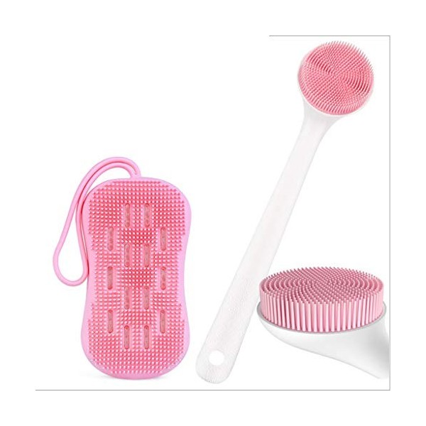 XUAN ZILUO Gants Exfoliants Silicone Serviette de Bain, Baignoire Brosse et arrière, Double Face Gants éponge de Boue ménager