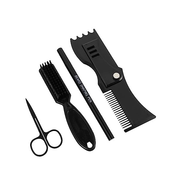 12 Pièces Ensemble De Stylo Moustache Kit De Cosmétologie Kit De Toilettage Pour Hommes Peigne À Cheveux Pour Hommes Ciseaux 