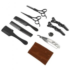 Kit de Ciseaux de Coiffure, Ensemble de Ciseaux de Coupe de Cheveux à Poignée Décalée Réduisant la Fatigue pour Salon de Coif