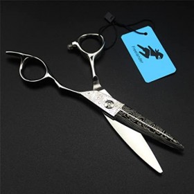 KOAIEZ 6,0 Pouces Bordeau Droit des Ciseaux De Coiffure Multifonctionnels, des Ciseaux en Acier Inoxydable Professionnels Co