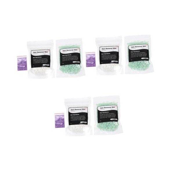 minkissy Lot de 3 kits dépilation à la cire dure pour épilation du corps, du nez, des perles de cire multifonctionnelles, pe