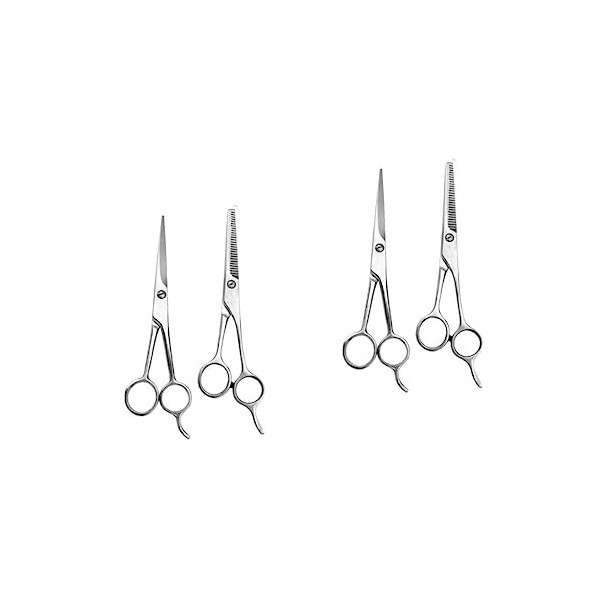 POPETPOP 4 Pièces Ciseaux En Acier Inoxydable Tondeuses Pour Animaux Dents Coupe Ciseaux Coupe De Salon De Coiffure Peigne De