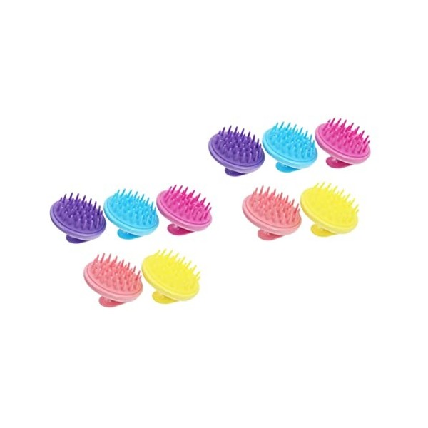 FRCOLOR 15 Pièces Brosse à Shampoing En Silicone Brosse De Nettoyage En Silicone Épurateurs De Silicone Brosse Pour Cuir Chev