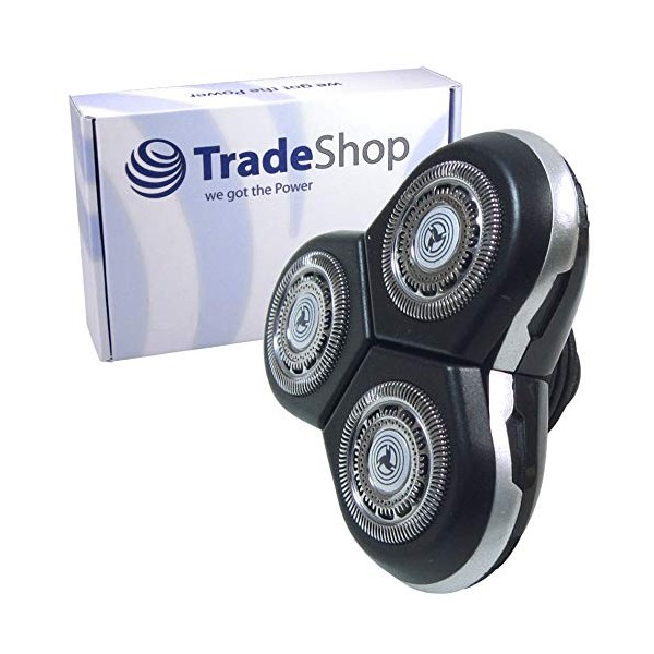 Trade-Shop Tête de rasage de rechange avec capuchon de protection compatible avec Philips SensoTouch 3D RQ12 Série RQ12xx RQ1