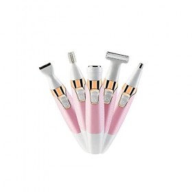 Rasoir électrique 5 en 1 pour femme - Épilateur électrique pour femme humide et sec - Épilateur pour le visage - Tondeuse pou